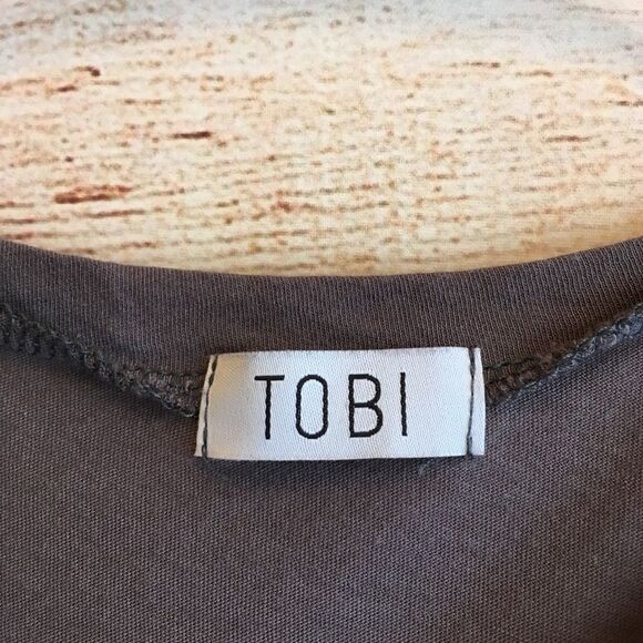 TOBI "NEED MORE COFFEE" TANK TOP IN GRAY‎ - Picture 4 of 6